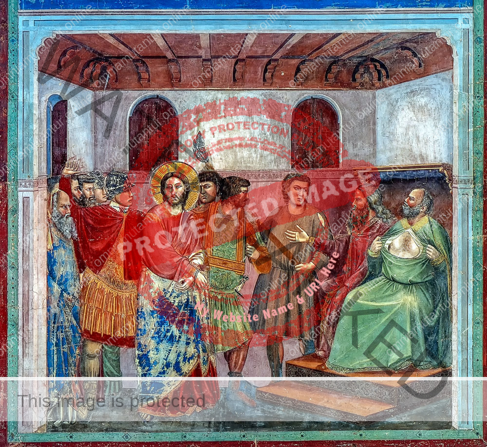Giotto di Bondone Crist before Caiphas 1302-05